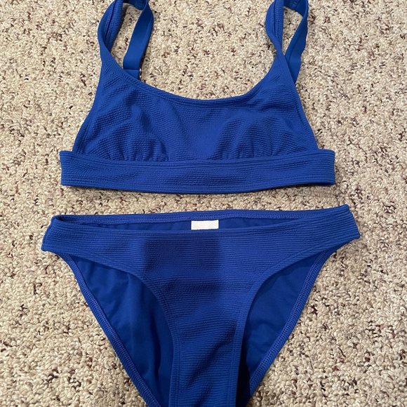 Xhilaration Bright Blue Bikini Set Small - Picture 1 of 3